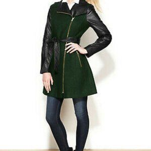 ISO Guess Green Mixed Media Coat XS-S